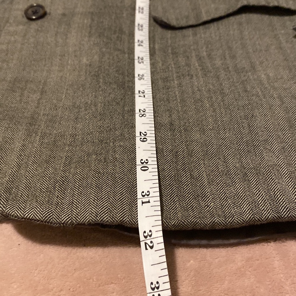 Lauren by Ralph Lauren Men Herringbone Silk & Wool 46R Blazer - Picture 9 of 14